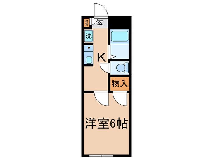 メゾン鹿島(1K/1階)の間取り写真