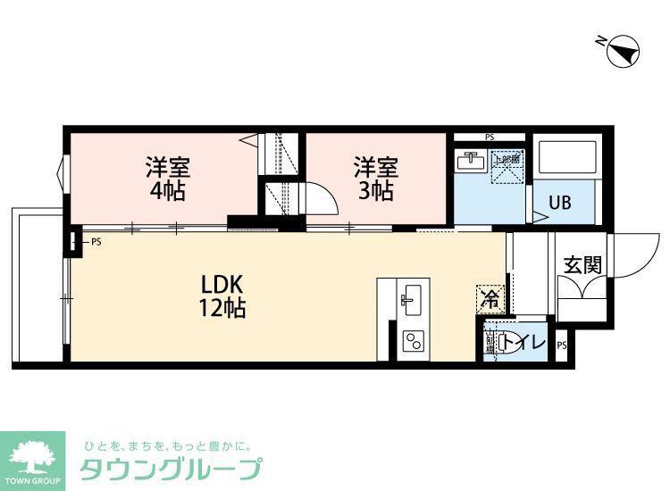 ROBOT HOME 新松戸東(2LDK/1階)の間取り写真
