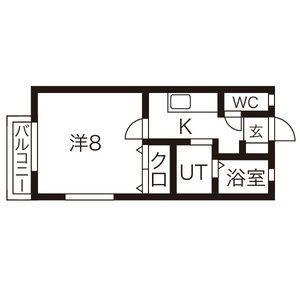 コンフォートY・S(1K/2階)の間取り写真