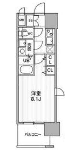 LA DOUCEUR黒川II(1K/10階)の間取り写真