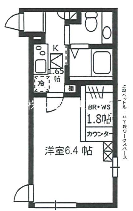 カーサ ミーア町屋(1K/1階)の間取り写真