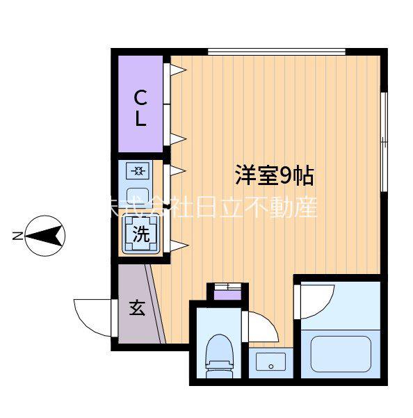 イルパラッツォ(ワンルーム/1階)の間取り写真