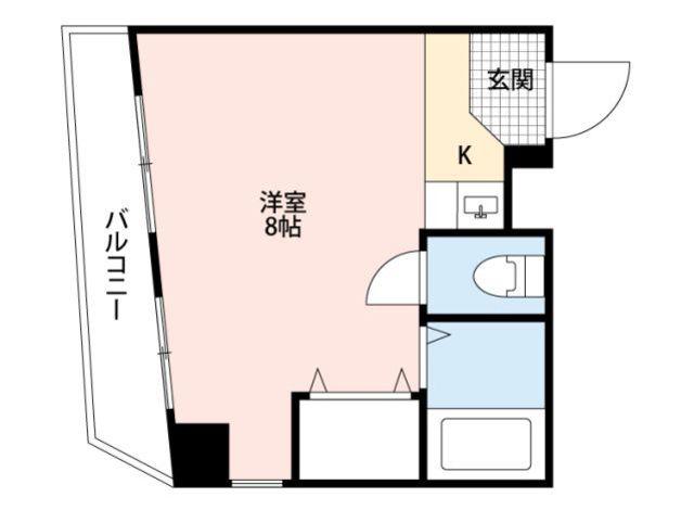 カルム平和(ワンルーム/2階)の間取り写真