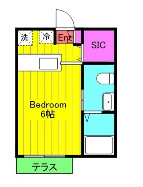 SPERANZA(1K/1階)の間取り写真