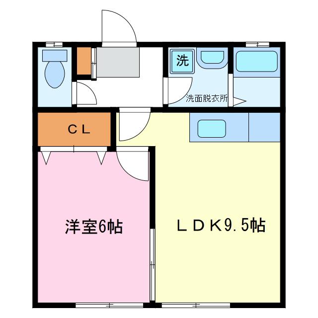 LUCE(1LDK/1階)の間取り写真