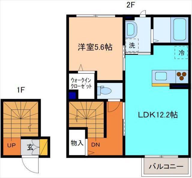 イチセイ・ハナ(1LDK/2階)の間取り写真