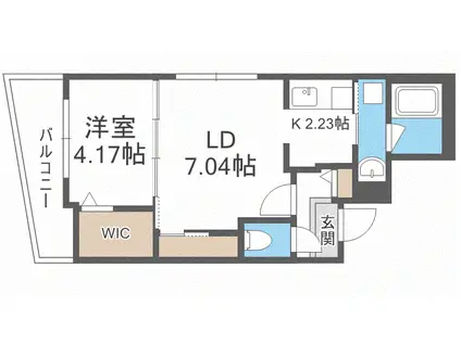 FARNESTひばりが丘(1LDK/3階)の間取り写真
