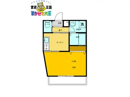 アールグレイ泉町(1DK/1階)の間取り写真