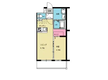 キルシュ・バオム(1LDK/1階)の間取り写真