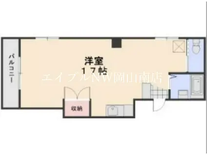 たかはしビル(ワンルーム/4階)の間取り写真