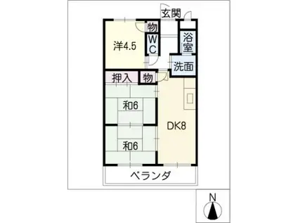 メゾンド楠(3DK/2階)の間取り写真