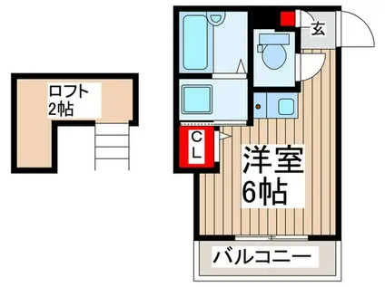 グリーン・ジュピター(ワンルーム/2階)の間取り写真