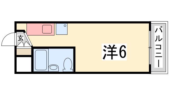 クリアキューブ姫路(ワンルーム/3階)の間取り写真