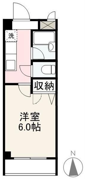 エトワール木太(1K/4階)の間取り写真
