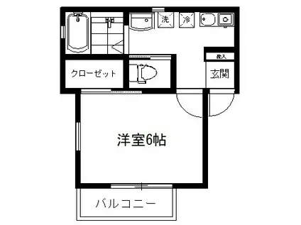 CAMELLIA大倉山(1K/2階)の間取り写真