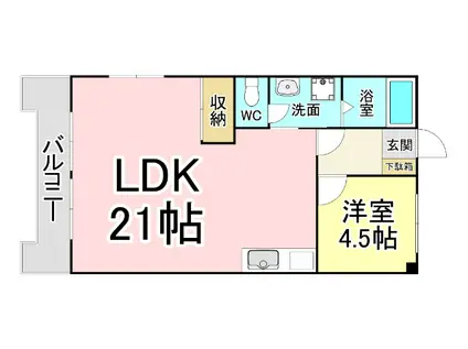 シャトレ白銀(1LDK/8階)の間取り写真