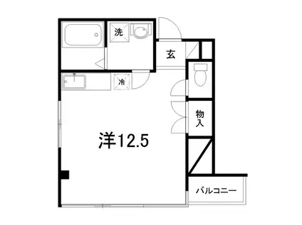 下島ハイツ(ワンルーム/3階)の間取り写真