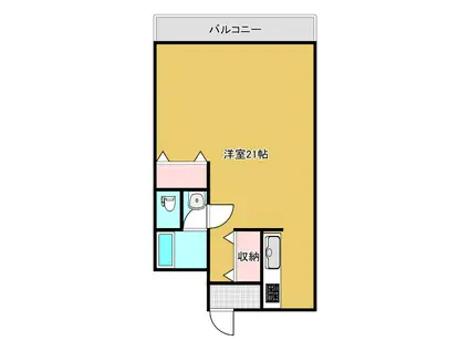 コーポラスTSUBO(ワンルーム/3階)の間取り写真