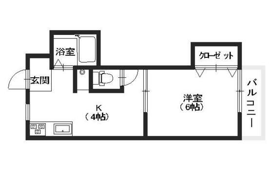 カルチェ吉信(1K/3階)の間取り写真