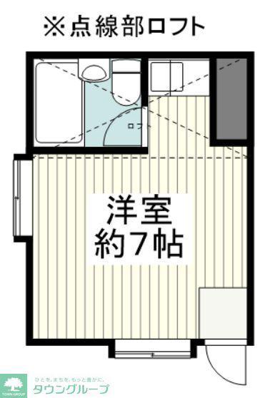 セゾン茅ヶ崎(1K/1階)の間取り写真