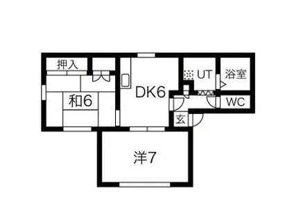 フレグランスII(2DK/2階)の間取り写真