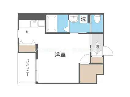 エミネンス蛍池(ワンルーム/1階)の間取り写真