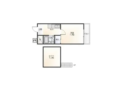 マキパーク大泉(1K/1階)の間取り写真