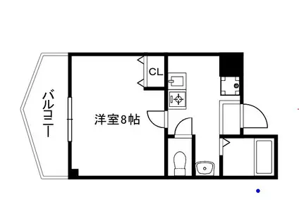 ステラマリスI(1K/2階)の間取り写真