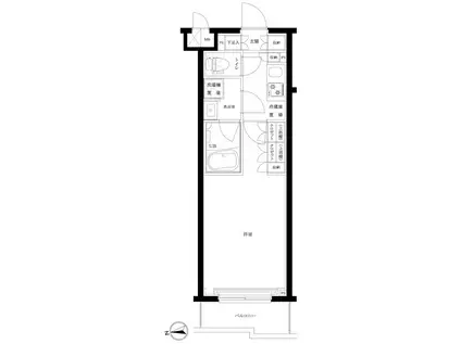 ルーブル都立家政六番館(1K/2階)の間取り写真