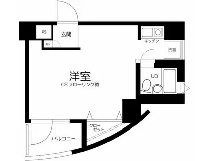コモドスクウエア北新宿(ワンルーム/3階)の間取り写真