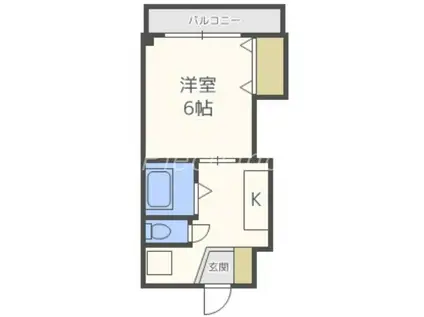 カーサディクロセピア(1K/2階)の間取り写真