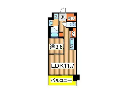 ART RESIDENCE IN OOTAKA‐NO‐MORI C棟(1LDK/4階)の間取り写真