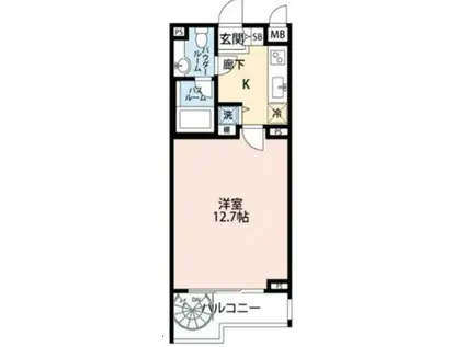 セボン久我山(1K/4階)の間取り写真