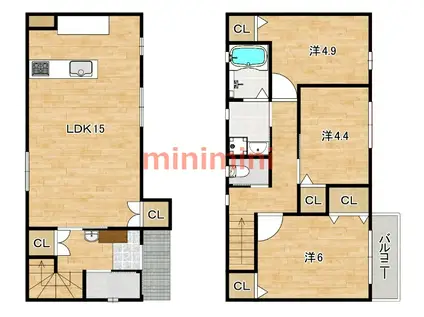 MAISON STYLE春日(3LDK/1階)の間取り写真