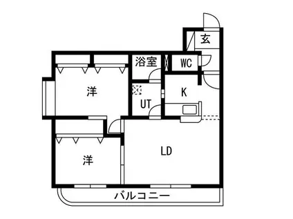 ステイツ元町(2LDK/2階)の間取り写真