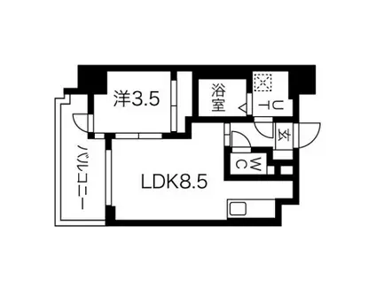 SDグランツ神戸水木通(1LDK/5階)の間取り写真