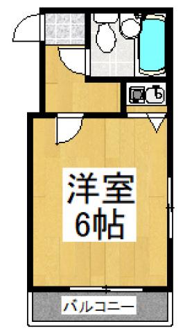 ニチエーイン鷹の台(ワンルーム/3階)の間取り写真