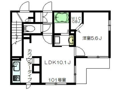 コージーヴィラ(1LDK/1階)の間取り写真