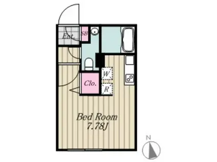 ZESTY松陰神社II(ワンルーム/2階)の間取り写真