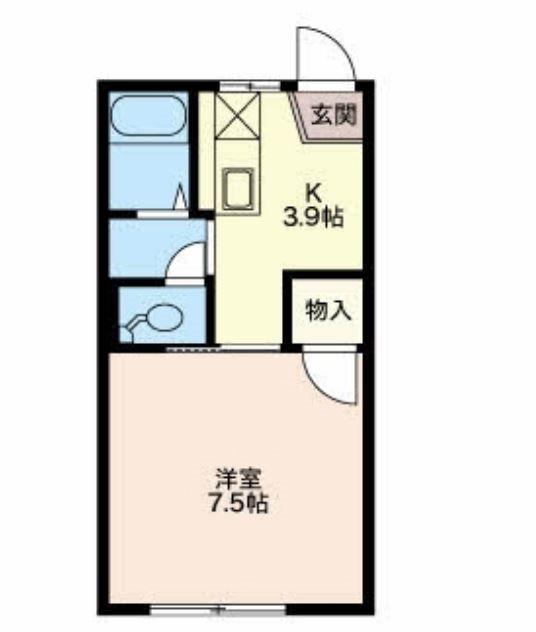 フレグランスコンフォート(1K/1階)の間取り写真