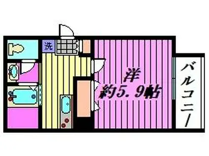 MARK DUO塚越III(1K/1階)の間取り写真