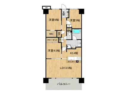 ソライエ流山市おおたかの森(3LDK/7階)の間取り写真