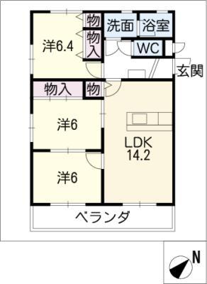 エボルシオン(3LDK/2階)の間取り写真
