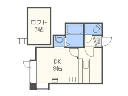リバーサイド澄川(ワンルーム/3階)の間取り写真