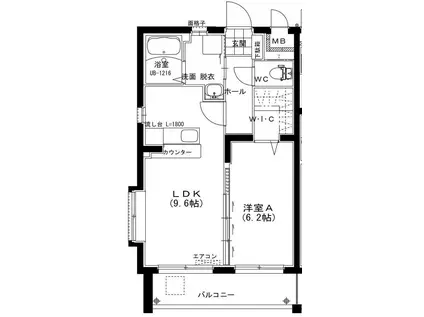 ハートピュアYIII(1LDK/4階)の間取り写真