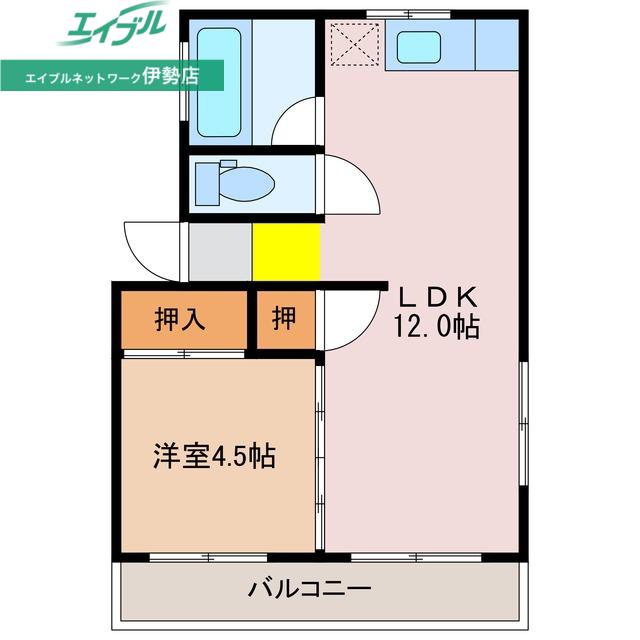 エスパシオ(1LDK/2階)の間取り写真