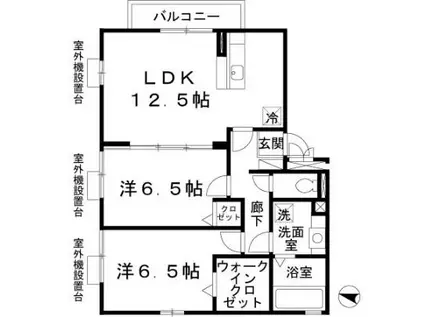 グレース寿(2LDK/2階)の間取り写真