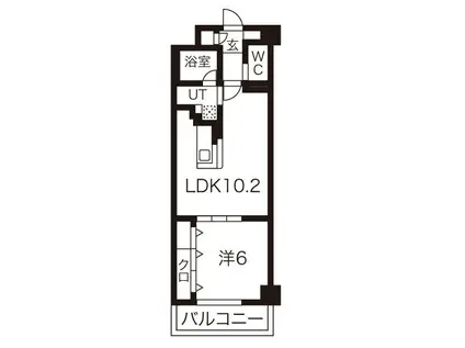 STANZA神村(1LDK/3階)の間取り写真
