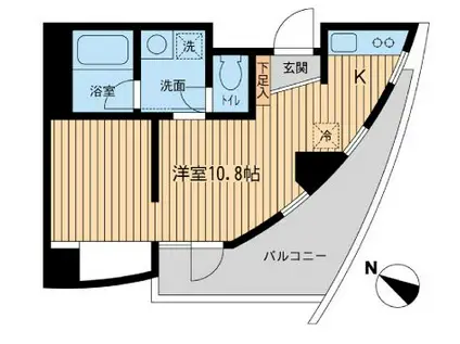ウィルテラス新代田(1K/7階)の間取り写真