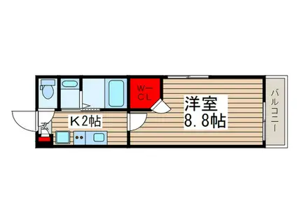 ラフィーナー津田沼(1K/3階)の間取り写真